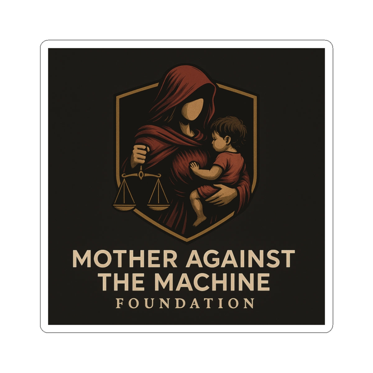 Empowering Kiss-Cut Stickers | Mother Against The Machine, Social Activism, Laptop Decals, Fundraiser Merchandise, Unique Gifts